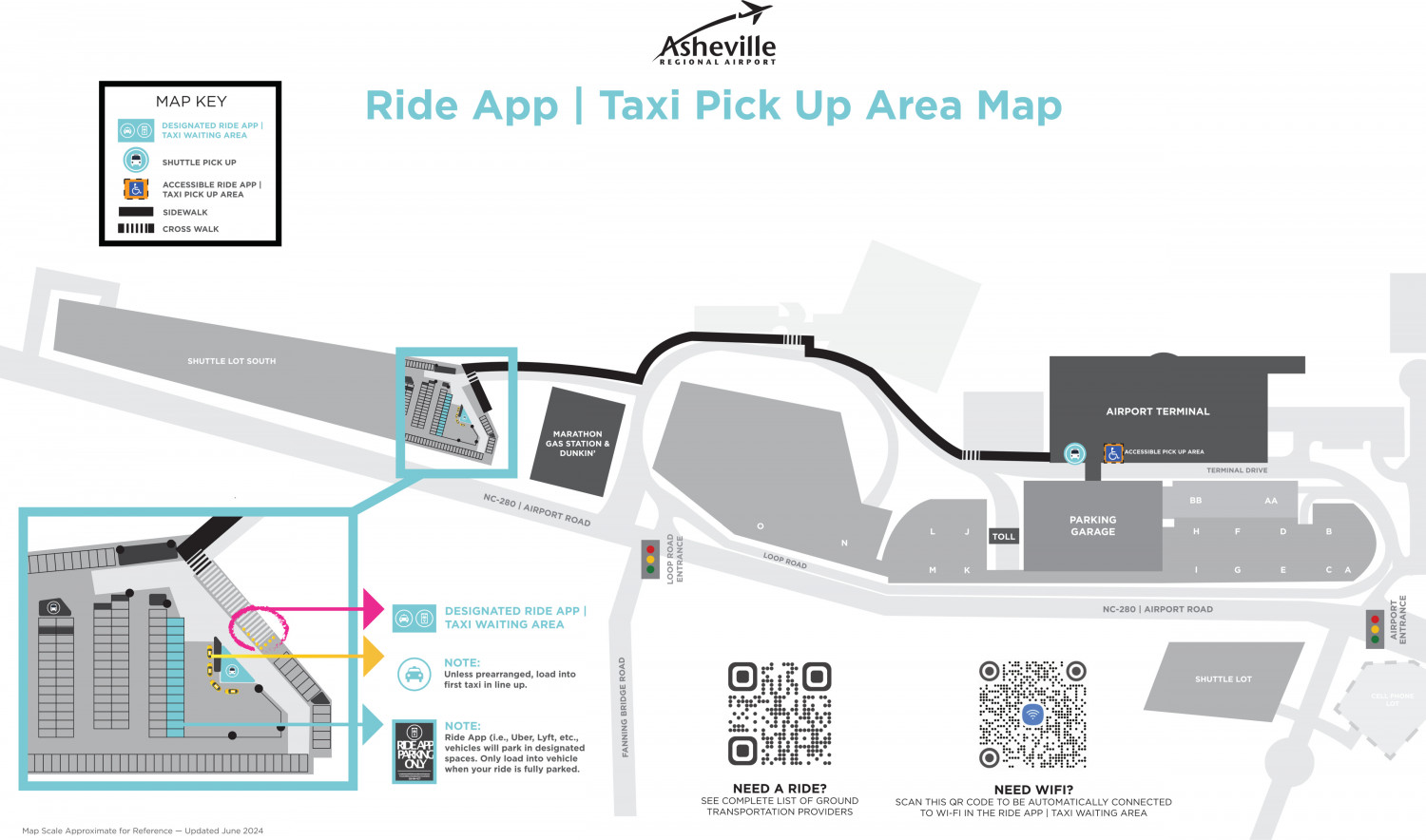 Ground Transportation Pick-up Map