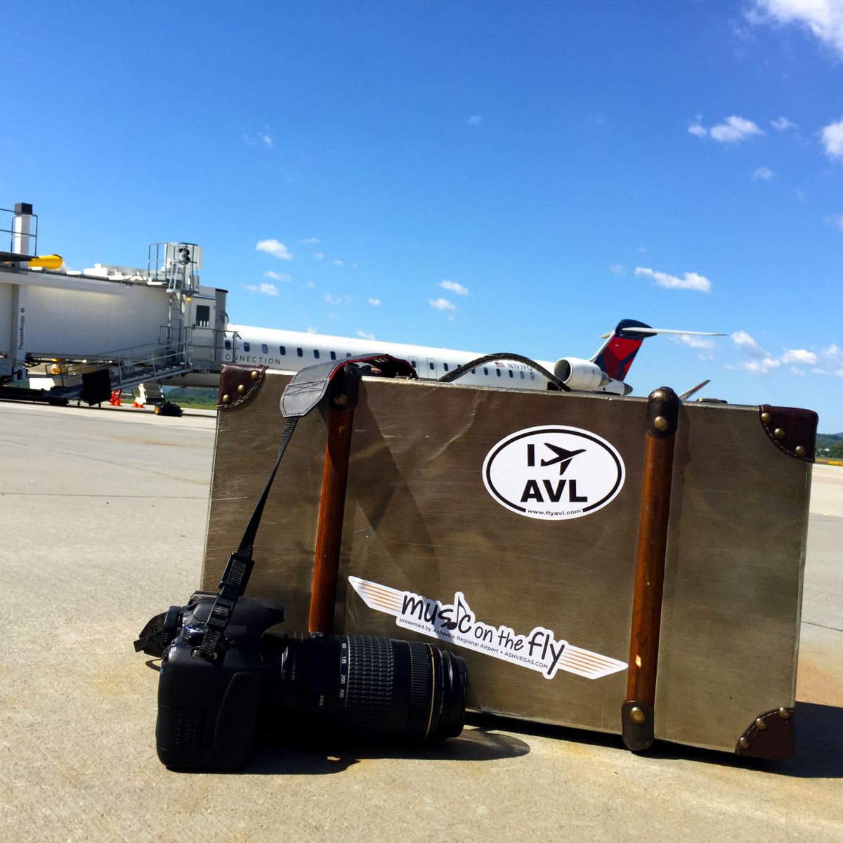 suitcase and airplane