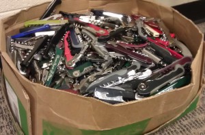 Confiscated corkscrews